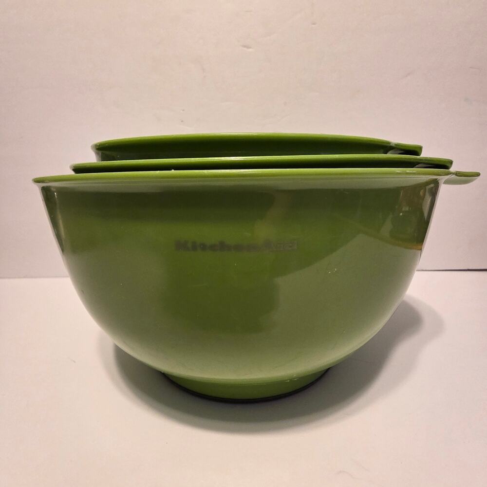 Kitchen Aid 3pc Classic Mixing Bowl Set Green